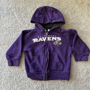 Baltimore Ravens Toddler Sweatshirt 2T Kids NFL Football Jacket Zipper Up